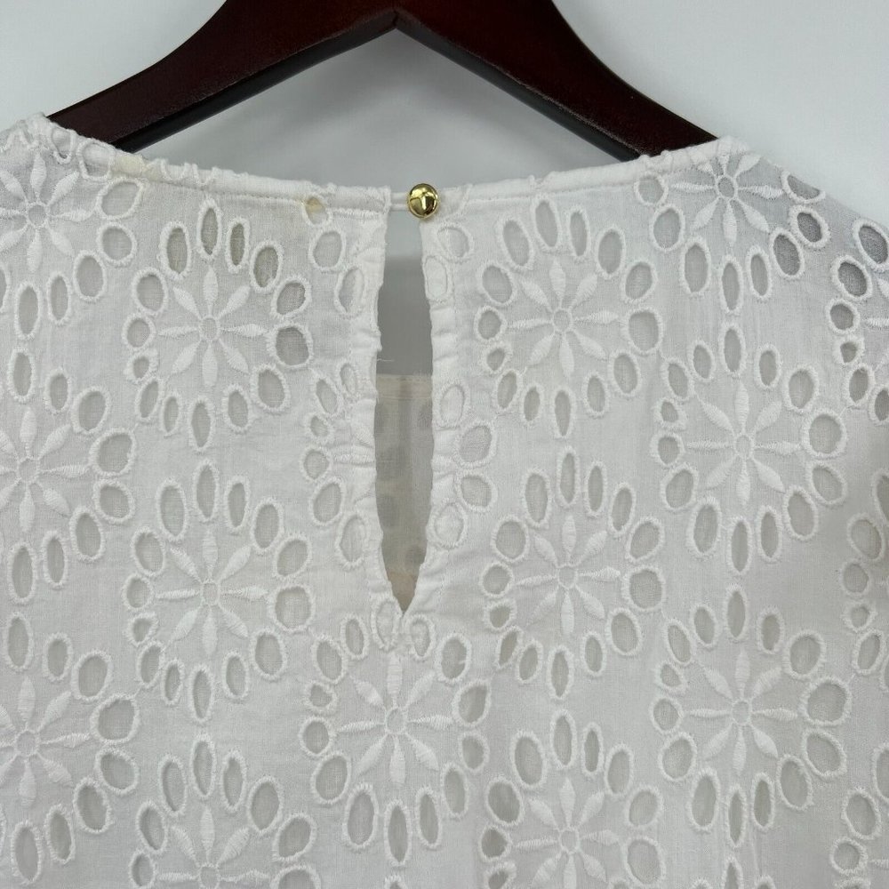 Sail to Sable STS Women's White Long Sleeve Eyelet Top Blouse sz XS NWT *READ - Picture 8 of 9